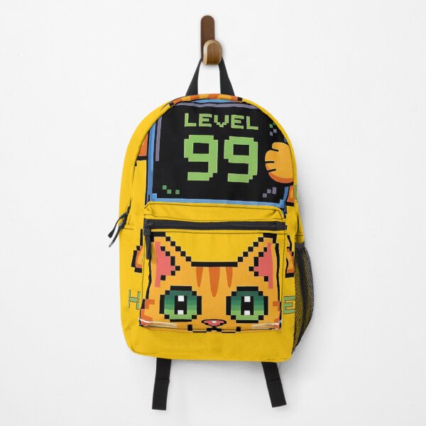 Item preview, Maxed Out Meow – Level 99 Pixel Cat Warrior designed and sold by SamartkitDesign.