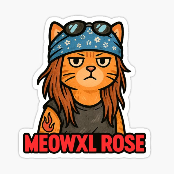 Item preview, Rock Cat with Bandana and Attitude designed and sold by FriskySloths.