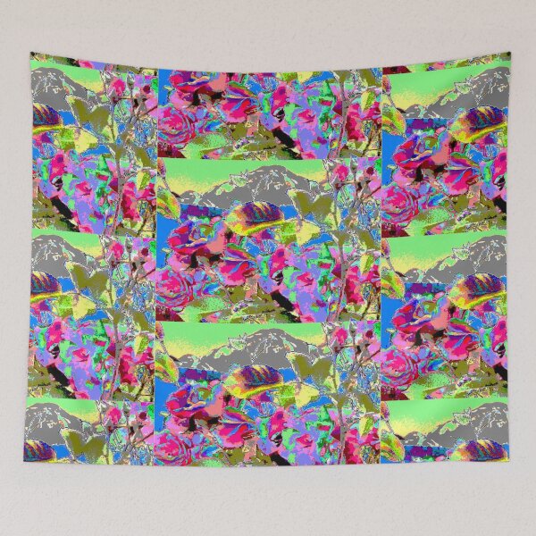 Item preview, Abstract Mountains Through  The Flowers designed and sold by SmashingDeals.