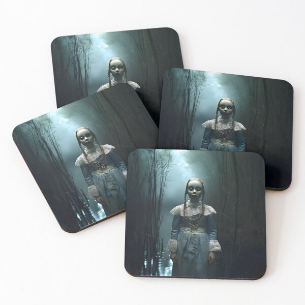 Item preview, Creepy Blonde Girl in the Forest Horror designed and sold by ArtbyJustis.