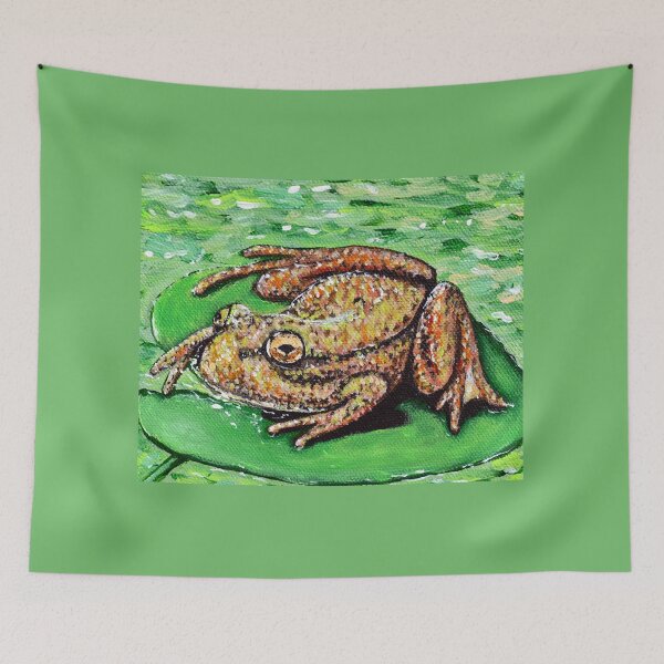 Item preview, Frog on a Lily Pad Painting designed and sold by Art by Kirsten Sneath.