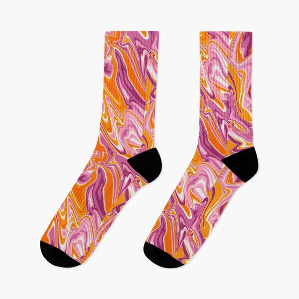 Item preview, groovy purple and orange swirls designed and sold by Zeena Brown Art.