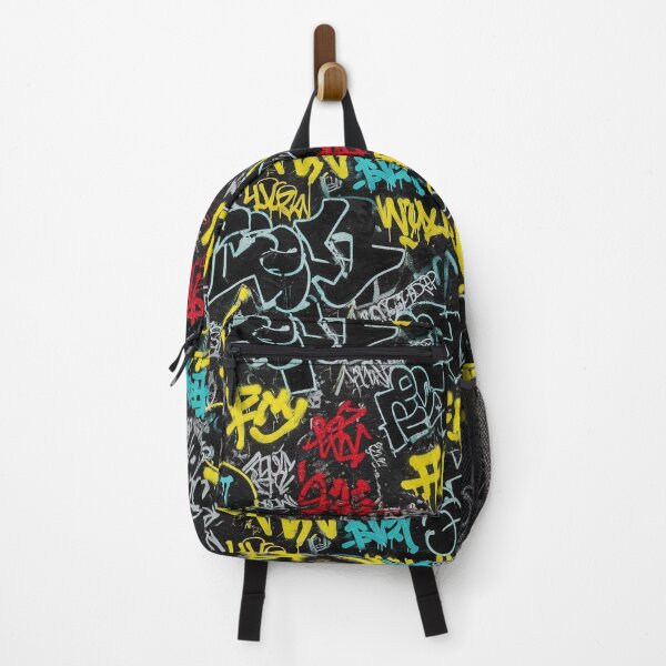 Item preview, Japanese Graffiti Tags Mural: Black White Red Teal Yellow designed and sold by JohnnyVillas.