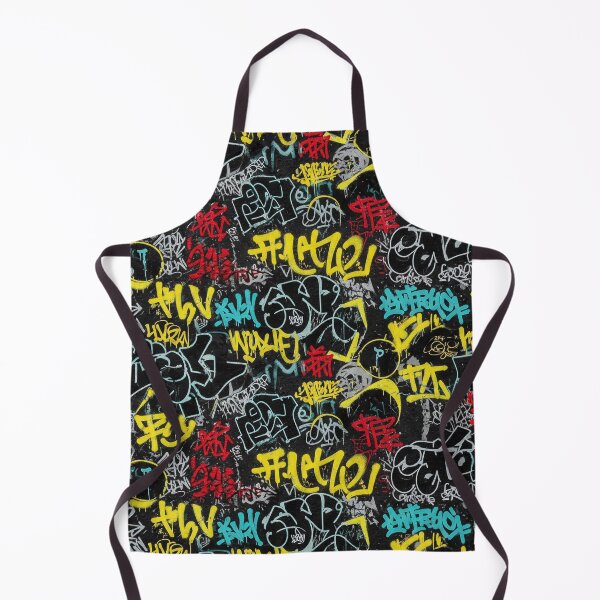 Item preview, Japanese Graffiti Tags Mural: Black White Red Teal Yellow designed and sold by JohnnyVillas.
