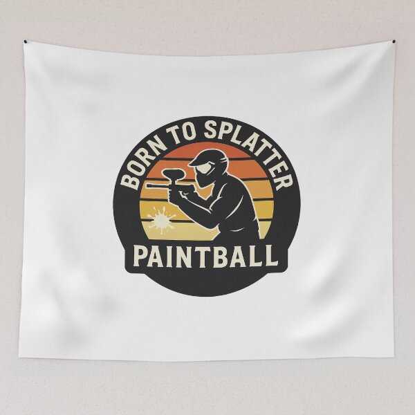 Item preview, Paintball – Retro Vintage "Born to Splatter" Logo designed and sold by OTSC.