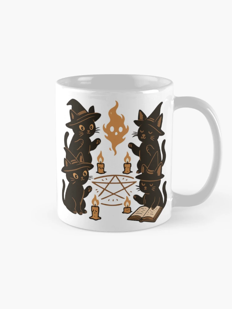 Thumbnail 3 of 6, Coffee Mug, Meowgic Ritual designed and sold by RKXShop.