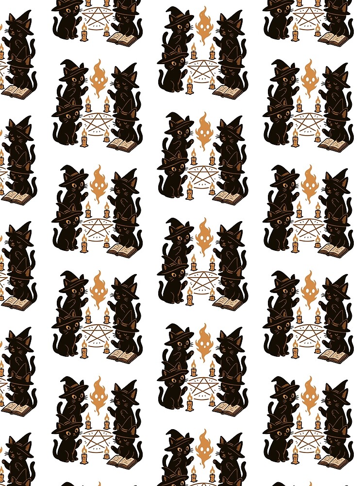 Thumbnail 3 of 3, Scarf, Meowgic Ritual designed and sold by RKXShop.