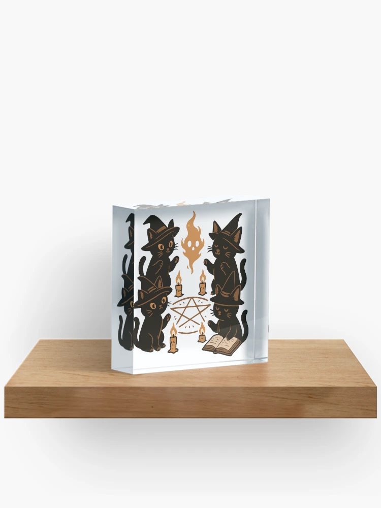 Thumbnail 2 of 5, Acrylic Block, Meowgic Ritual designed and sold by RKXShop.