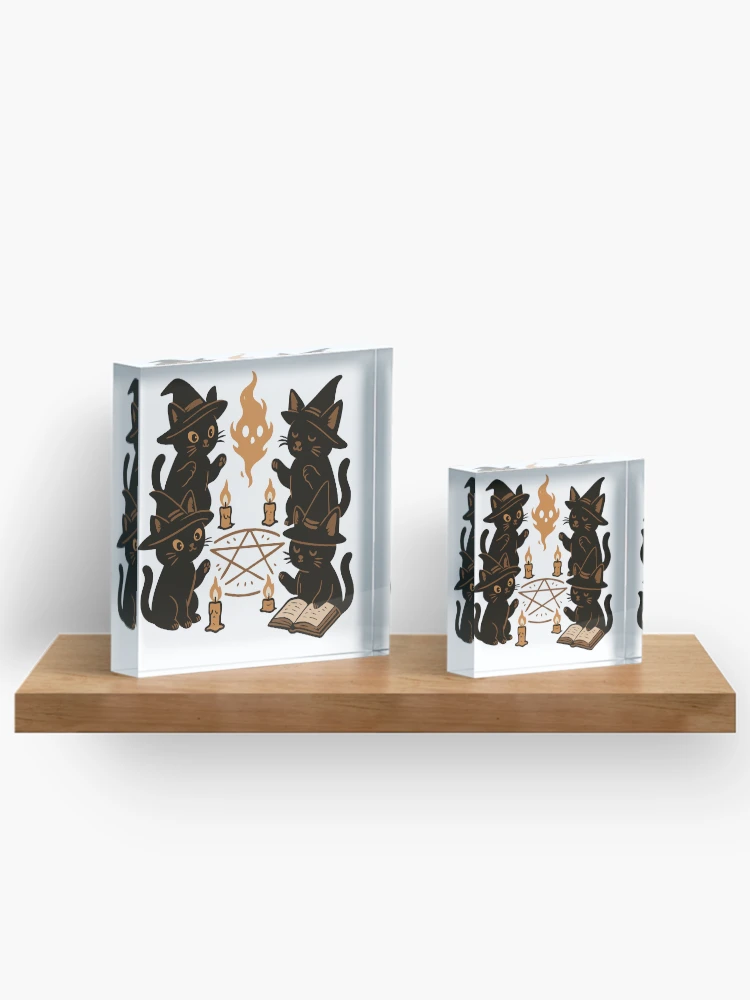 Thumbnail 3 of 5, Acrylic Block, Meowgic Ritual designed and sold by RKXShop.