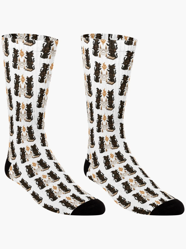 Thumbnail 3 of 5, Socks, Meowgic Ritual designed and sold by RKXShop.
