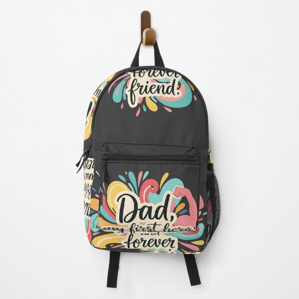 Item preview, Dad – My First Hero, Forever My Friend | Elegant Script Quote by EgyApe designed and sold by egyape ⭐⭐⭐⭐⭐.
