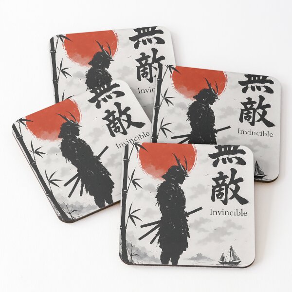 Item preview, Invincible – Samurai Ink Art (無敵) designed and sold by The-Daily-Drape.