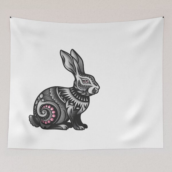 Item preview, Tribal Rabbit designed and sold by Interrupt Art.