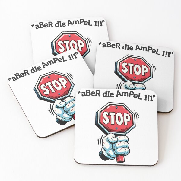 Item preview, aBeR die AmPeL1!1 – Satire design with STOP sign | Politics meme T-shirt designed and sold by VariousGoodies.
