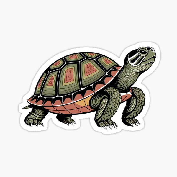 Aperçu de l'œuvre Tortue tribale n°1 créée et vendue par Interrupt Art.