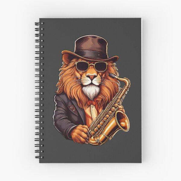 Artikelvorschau, Cooler Jazz Löwe mit Saxophon – Musik Tierkunst entworfen und verkauft von friadesign.