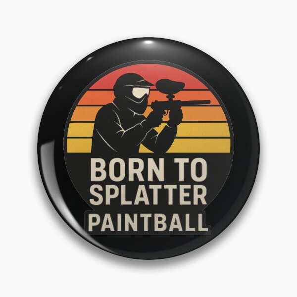 Item preview,  Paintball – Retro Sunset "Born to Splatter" Logo Design designed and sold by OTSC.