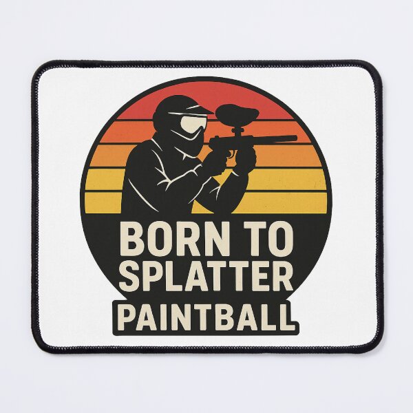 Item preview, Paintball – Retro Sunset "Born to Splatter" Logo Design designed and sold by OTSC.