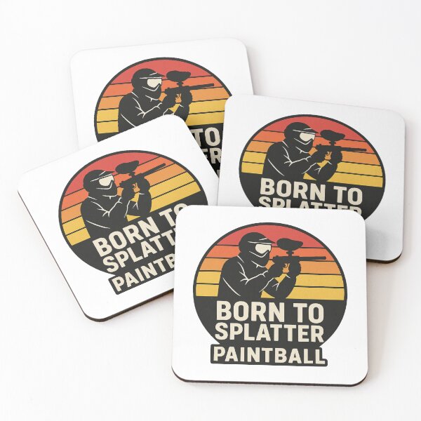 Item preview,  Paintball – Retro Sunset "Born to Splatter" Logo Design designed and sold by OTSC.