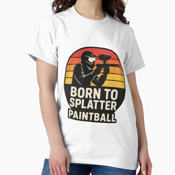 Item preview,  Paintball – Retro Sunset "Born to Splatter" Logo Design designed and sold by OTSC.