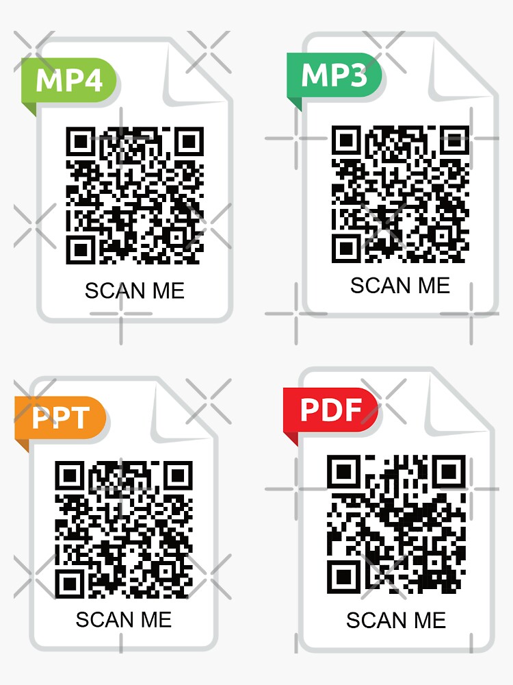 Thumbnail 3 of 3, Sticker, Rick roll 4 in 1 stickers qr code designed and sold by HanHanChan.