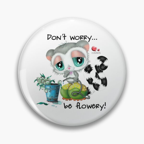 Item preview, Cheerful Lemur in Garden Boots – Don't Worry Be Flowery Tulips Bucket Hand Drawn designed and sold by Plakartis.