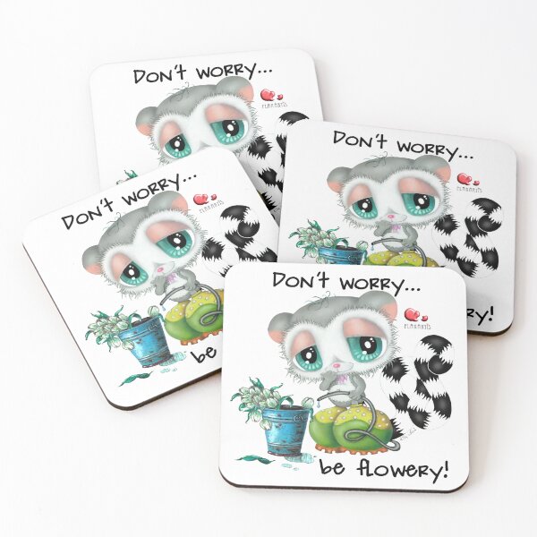 Item preview, Cheerful Lemur in Garden Boots – Don't Worry Be Flowery Tulips Bucket Hand Drawn designed and sold by Plakartis.