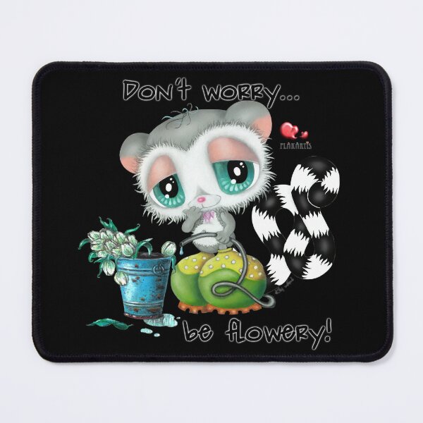 Item preview, Cheerful Lemur in Garden Boots – Don't Worry Be Flowery Tulips Bucket Hand Drawn designed and sold by Plakartis.