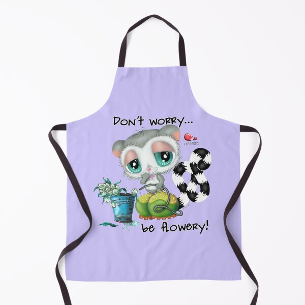 Item preview, Cheerful Lemur in Garden Boots – Don't Worry Be Flowery Tulips Bucket Hand Drawn designed and sold by Plakartis.