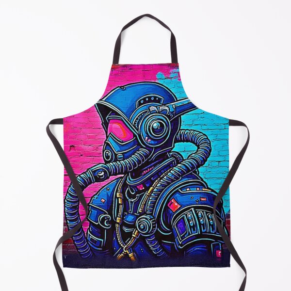 Item preview, Neon Masked Wall Graffiti Figure Art designed and sold by Health And Fitness Posts e-Store.