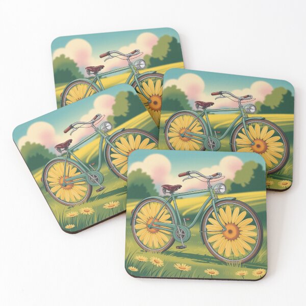 Item preview, Postcard, bicycle of camomile. designed and sold by elegantpaterns.