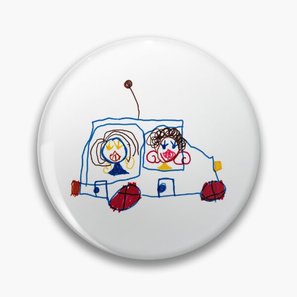 Item preview, childhood drawing - car 1 - white background designed and sold by MentaLee.