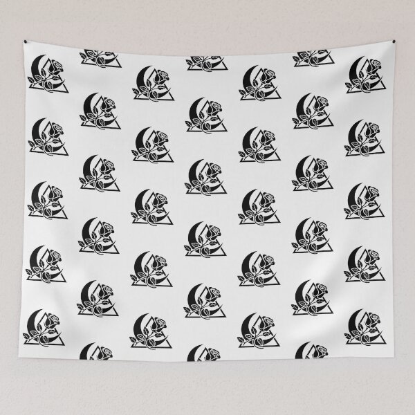 Item preview, Modern Trendy Black and white floral moon designed and sold by SOUFIANE1991.