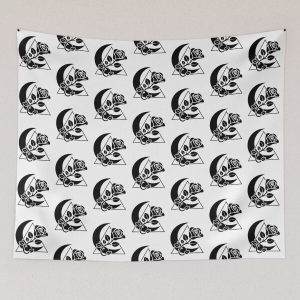 Item preview, Modern Trendy Black and white floral moon designed and sold by SOUFIANE1991.