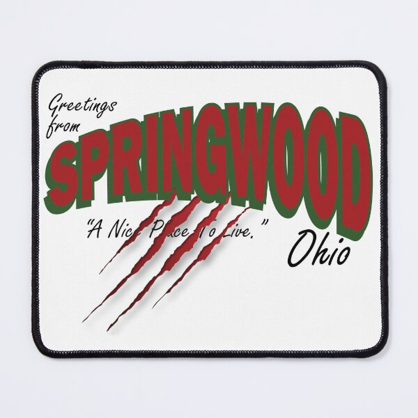 Item preview, Greetings From Springwood, Ohio! Retro Postcard Design. designed and sold by HorrorEggs.