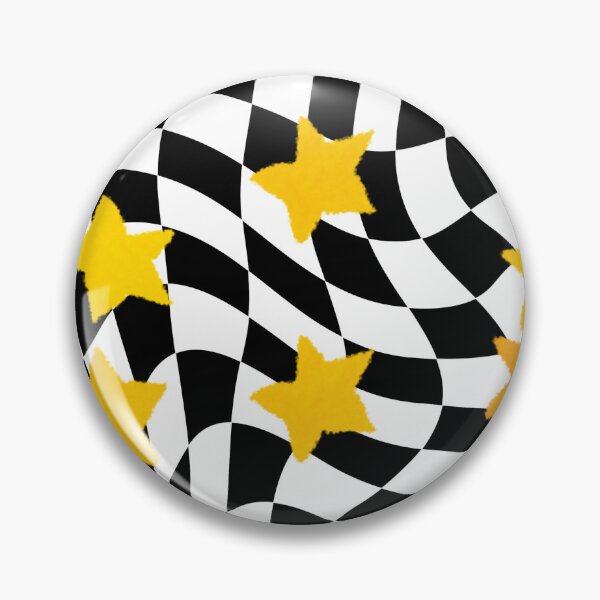 Item preview, Wavy Checkerboard Background with Yellow Stars designed and sold by larissa-myrie.