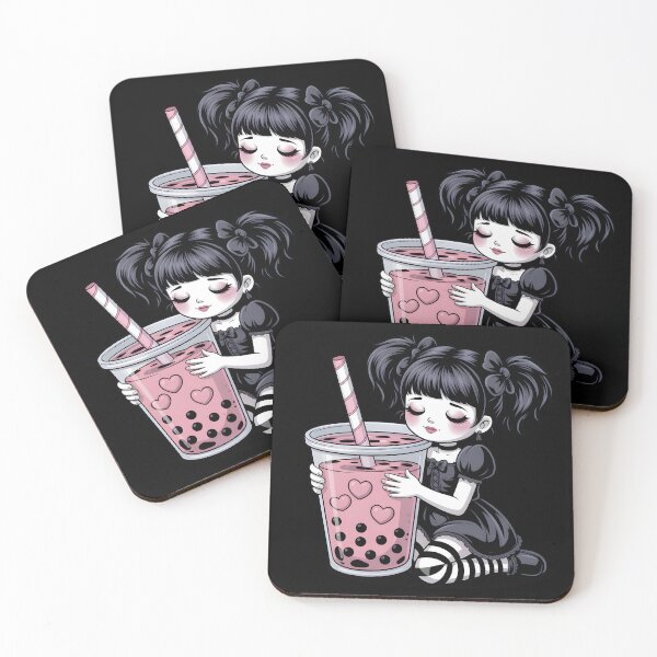 Item preview, Goth Girl Loves Boba – Kawaii Bubble designed and sold by Fragy72.