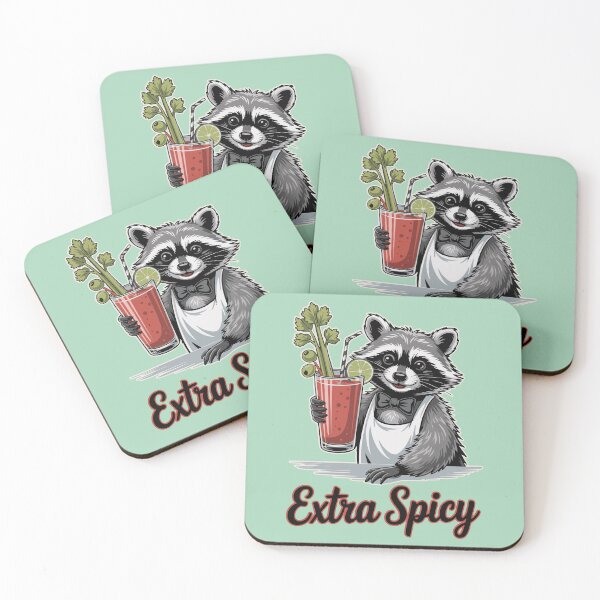 Item preview, Extra Spicy Raccoon Bloody Mary Graphic Funny Brunch Drink Design Cocktail Lover Gift Cheeky Animal Cocktail Humor Bar Joke Foodie Humor designed and sold by XanaduHills.