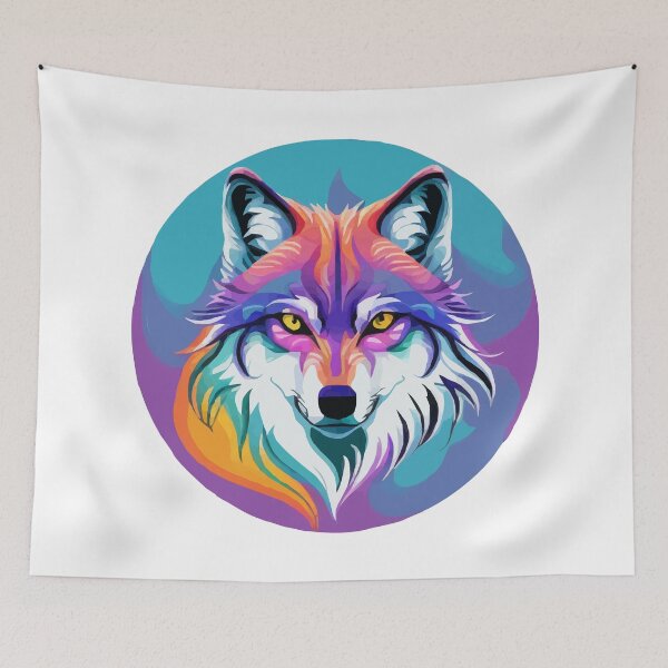 Item preview, psychedelic wolf designed and sold by Andre Faubert.