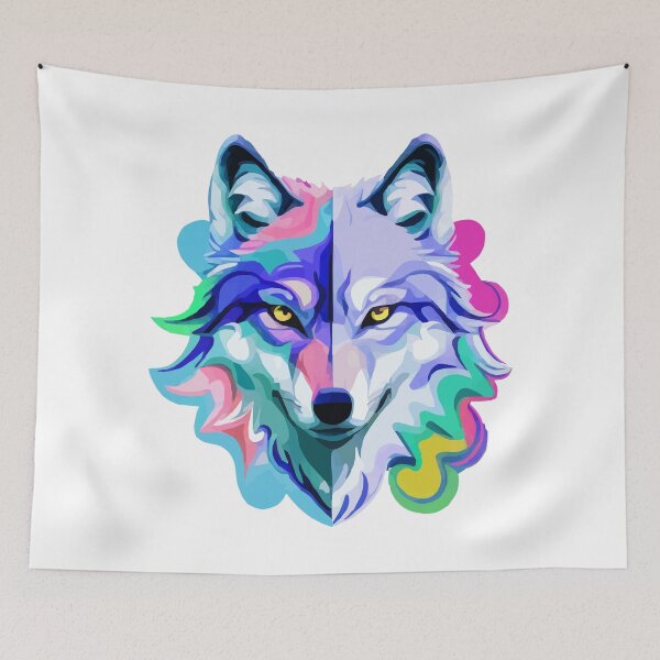 Item preview, psychedelic wolf designed and sold by Andre Faubert.