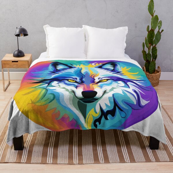 Item preview, psychedelic wolf designed and sold by Andre Faubert.