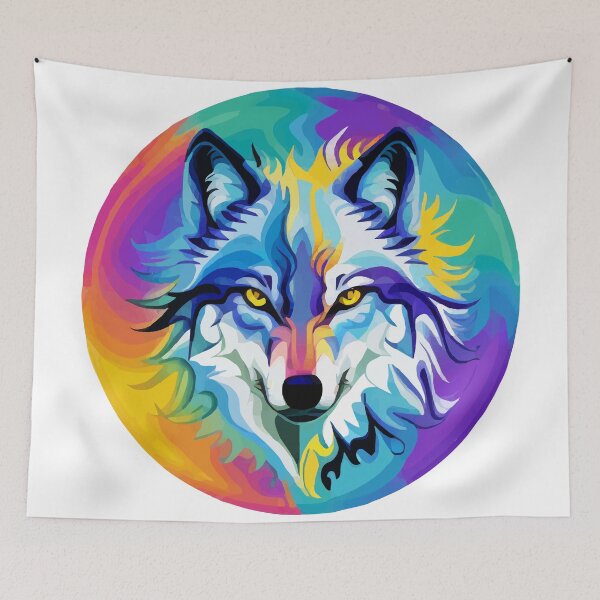 Item preview, psychedelic wolf designed and sold by Andre Faubert.