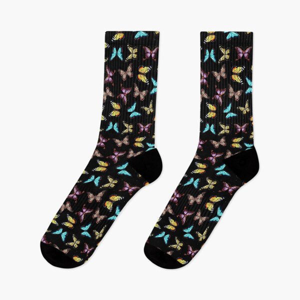 Item preview, Colorful Butterfly Illustration Pattern | Red Blue Yellow Orange Violet designed and sold by UnhingedBird.