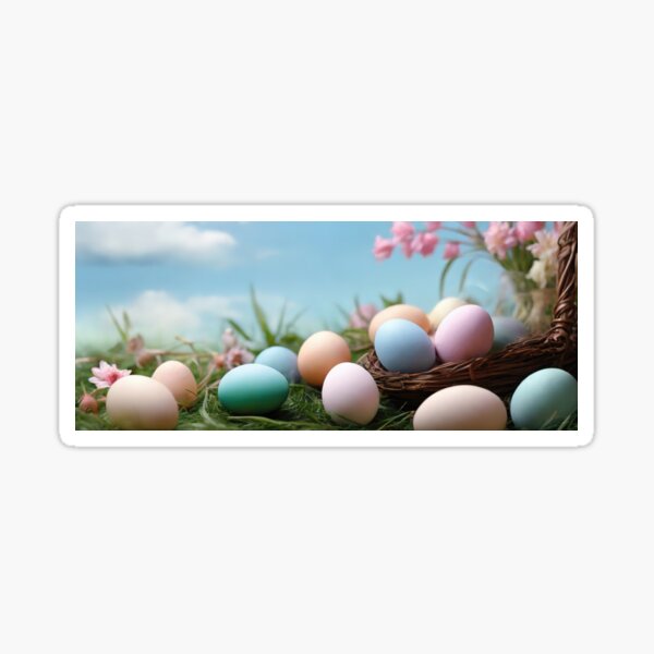 Item preview, Easter colored eggs in a basket designed and sold by digoarpi.