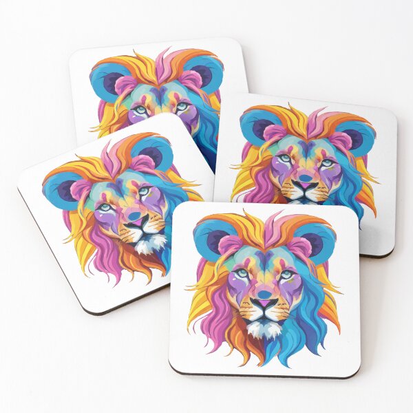 Item preview, psychedelic lion designed and sold by Andre Faubert.
