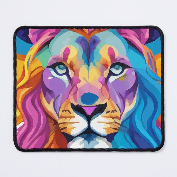 Item preview, psychedelic lion designed and sold by Andre Faubert.