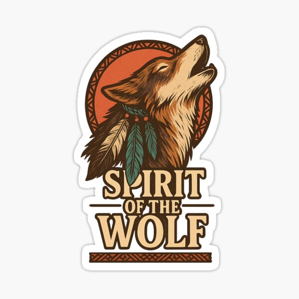 Item preview, Spirit of the Wolf – Tribal Howling Wolf Vintage Design designed and sold by House of Schmidt.