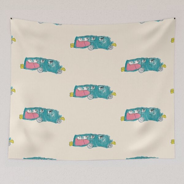 Item preview, childhood drawing - car 2 - beige background designed and sold by MentaLee.