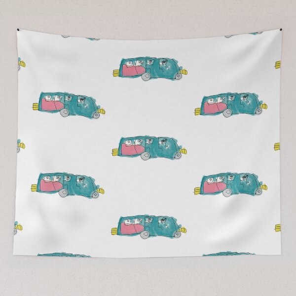Item preview, childhood drawing - car 2 - white background designed and sold by MentaLee.
