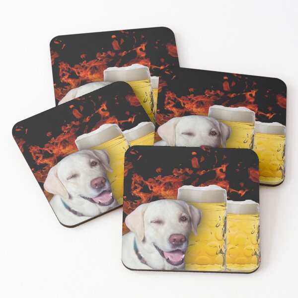 Item preview, Dog with beers - silly design  designed and sold by JarhDesign.